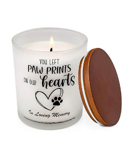 Pet Memorial Gifts Scented Candle - Dog Memorial Gifts for Loss of Dog, Pet Loss Gifts and Loss of Dog